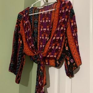 Patrons of Peace Floral cropped cardigan